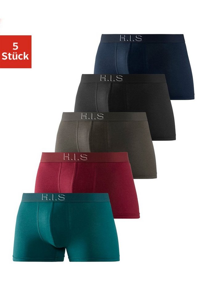 H.I.S Boxer (Packung, 5-St) Logo Webbund mit 3D Effekt von H.I.S