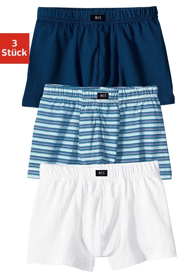 H.I.S Boxer Boxershorts für Jungen (Packung, 3-St) cooler Uni-Streifen-Mix von H.I.S