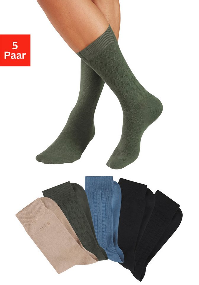 H.I.S Businesssocken (Packung, 5-Paar) mit dezent eingestrickten Designs von H.I.S