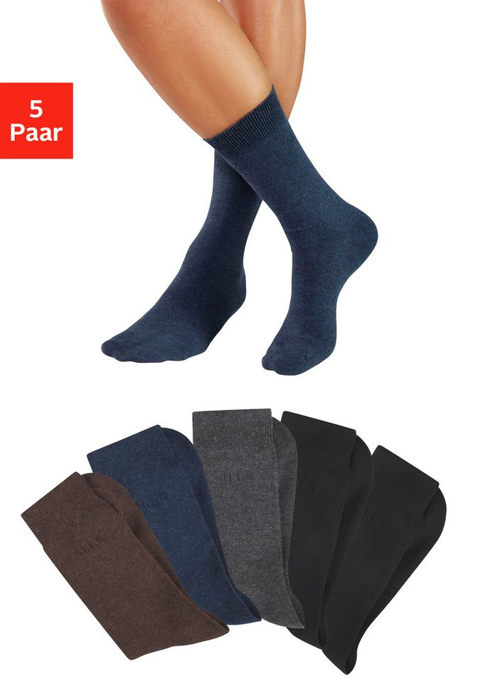 H.I.S Businesssocken (Packung, 5-Paar) mit klassischem Rippbündchen von H.I.S
