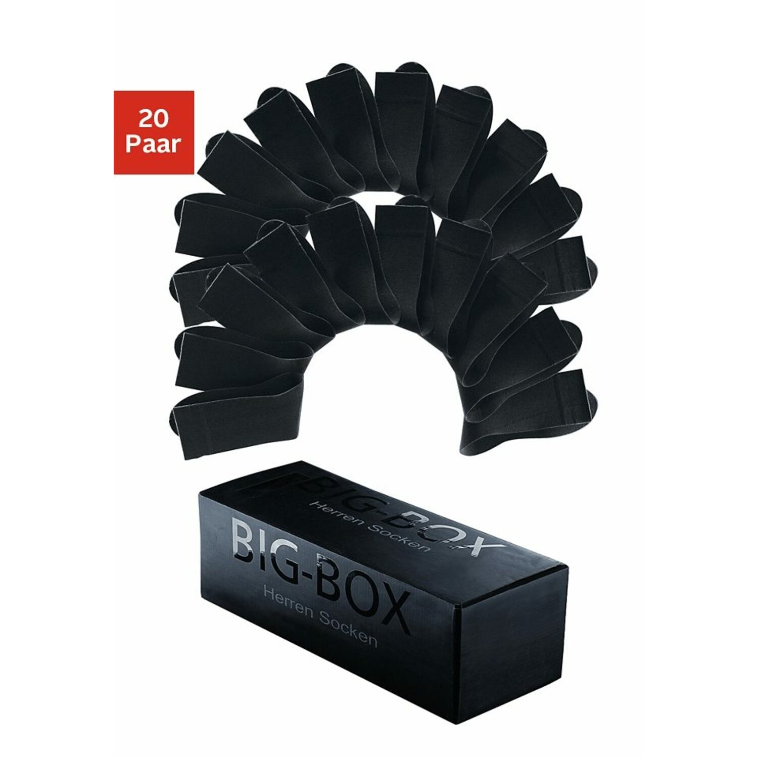 H.I.S Businesssocken Damen 20x schwarz Gr.43-46 von H.I.S