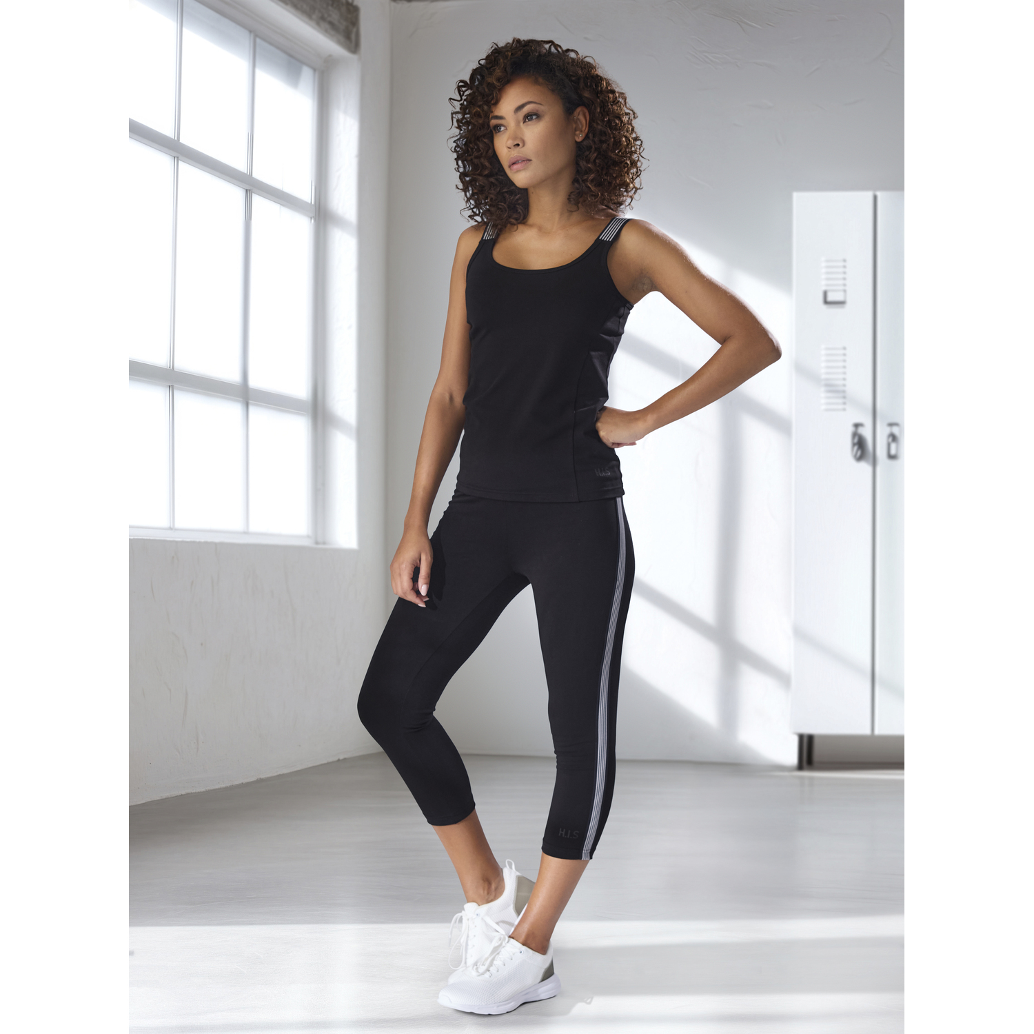 H.I.S Caprileggings Damen schwarz Gr.M (40/42) von H.I.S