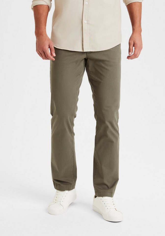 H.I.S Chinohose Straight-fit Lang, Chino mit normaler Leibhöhe aus elastischer Baumwoll-Qualität von H.I.S