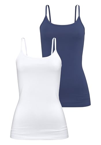 H.I.S Damen Unterhemd im 2er-Pack, Basic, weich von H.I.S