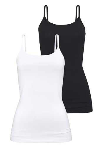 H.I.S Damen Unterhemd im 2er-Pack, Basic, weich von H.I.S