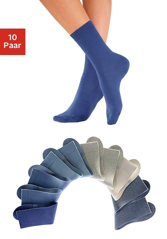 H.I.S Freizeitsocken (Packung, 10-Paar) mit weichen Rippbündchen von H.I.S