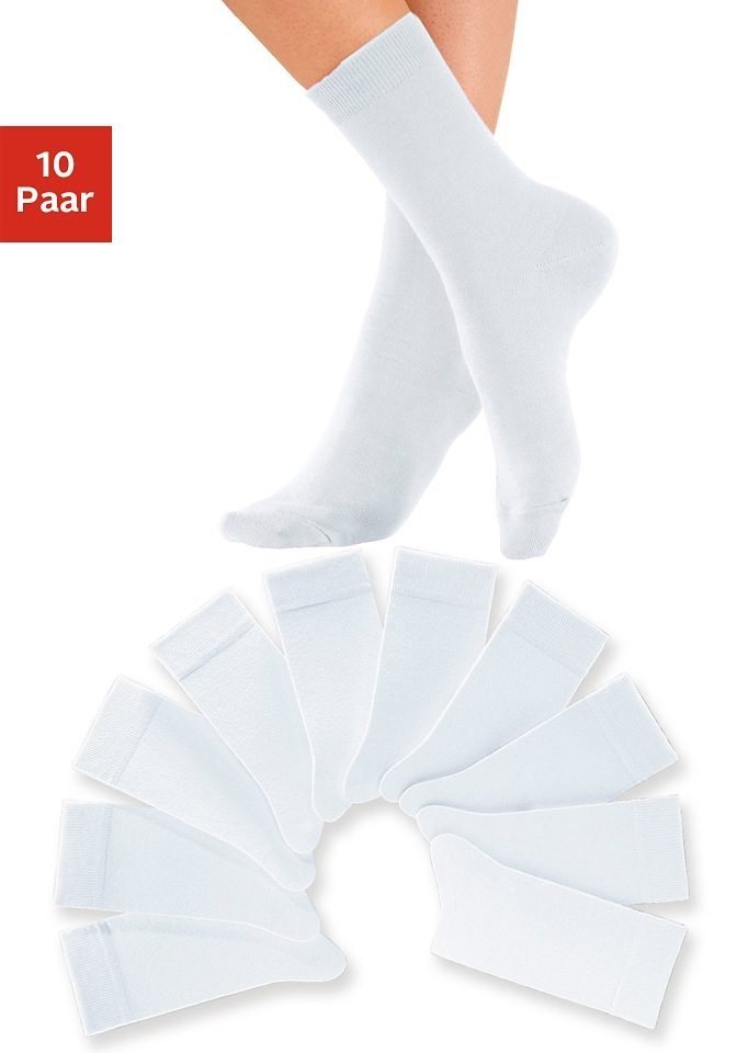 H.I.S Freizeitsocken (Set, 10-Paar) mit weichen Rippbündchen von H.I.S