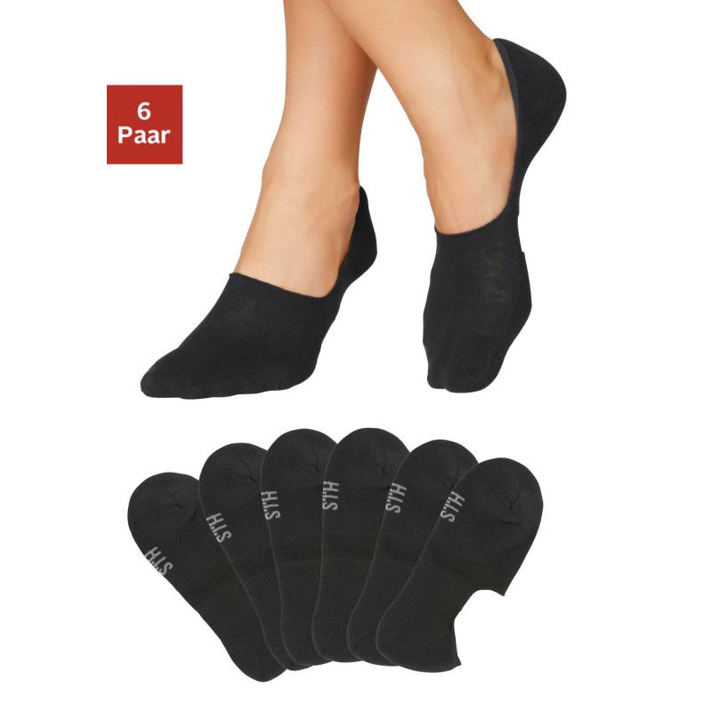 H.I.S Füßlinge Damen 6x schwarz Gr.35-38 von H.I.S