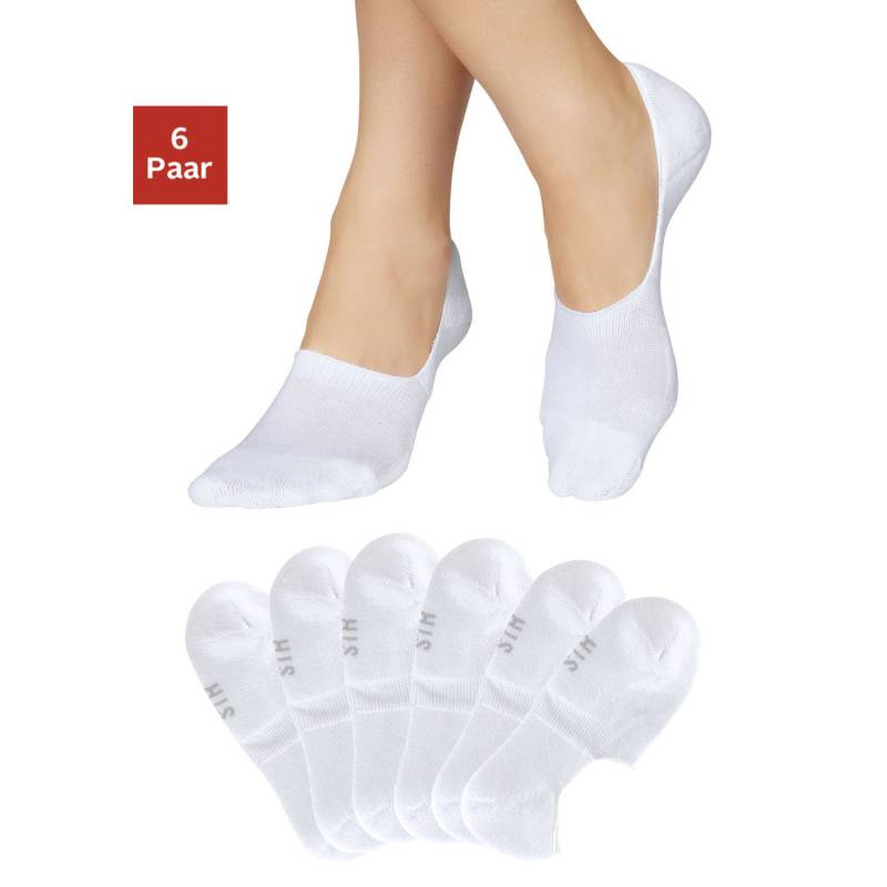 H.I.S Füßlinge Damen 6x weiß Gr.43-46 von H.I.S