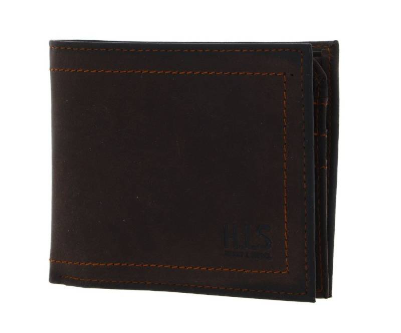 H.I.S Geldbörse Flap Wallet, aus echtem Leder von H.I.S
