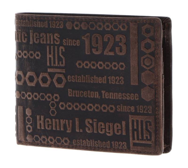 H.I.S Geldbörse Flap Wallet, aus echtem Rindsleder von H.I.S