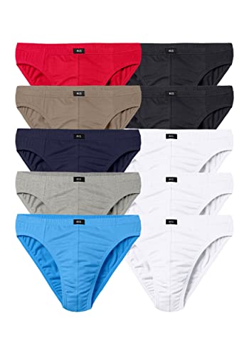 H.I.S Herren Slips, Unterhosen, 10er Pack (8, bunt) von H.I.S