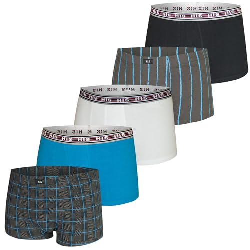 H.I.S Herren Boxershorts Hipster 5er Pack, farblich sotiert (XL(7)) von H.I.S