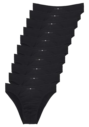H.I.S Herren Slips, Unterhosen, 10er Pack (8, schwarz) von H.I.S