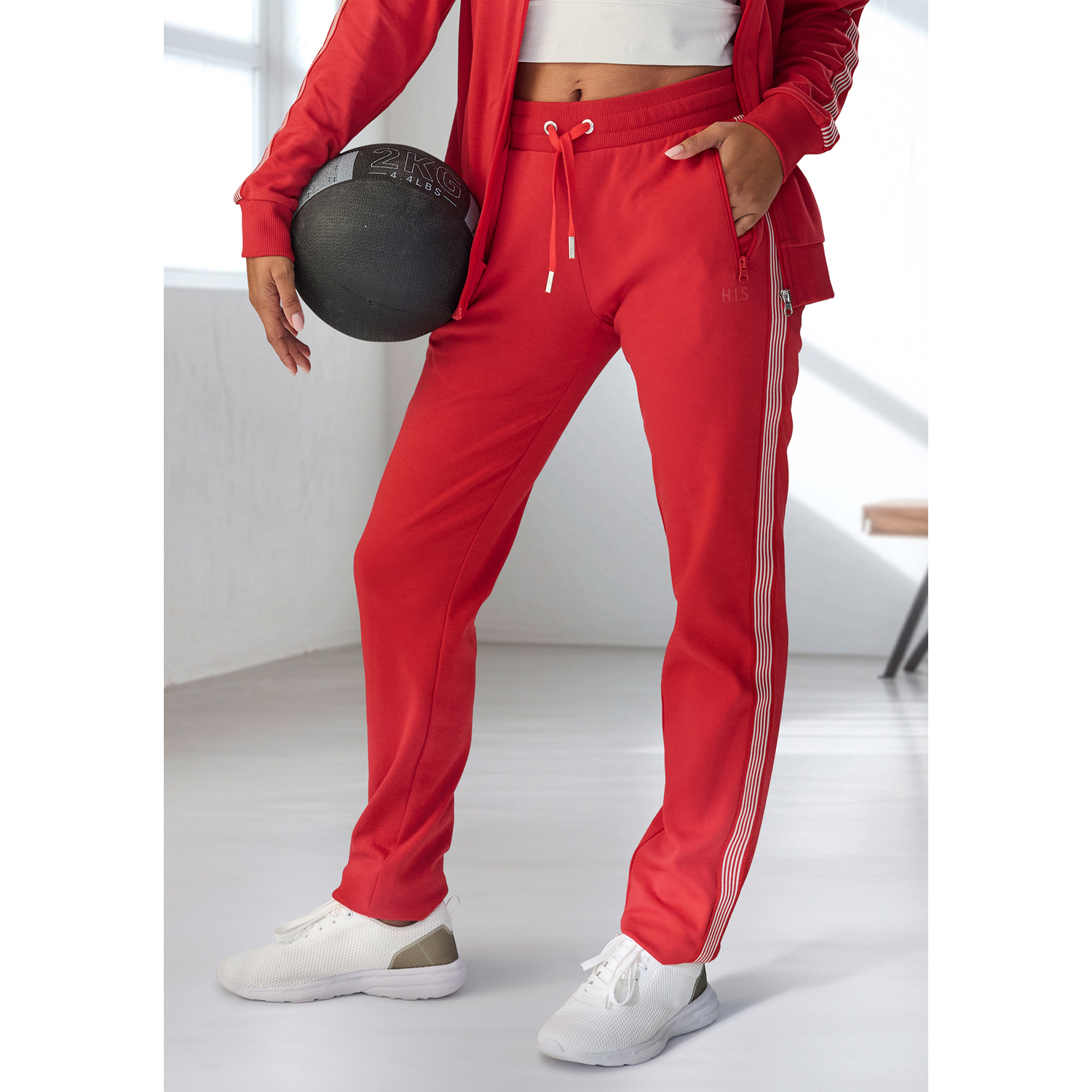 H.I.S Jogginghose Damen rot Gr.M (40/42) von H.I.S