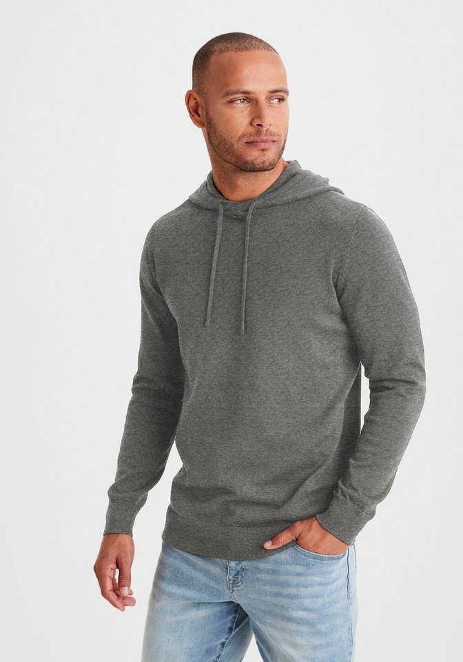 H.I.S Hoodie, Strickpullover mit Kapuze Feinstrick aus pflegeleichter Baumwollmischung von H.I.S