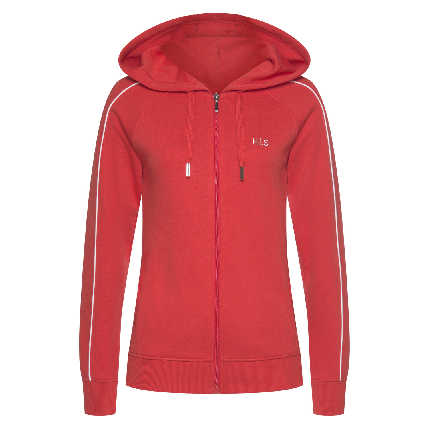 H.I.S Kapuzensweatjacke Damen rot Gr.48/50 H.I.S Kapuzensweatjacke Damen rot Gr.48/50 von H.I.S