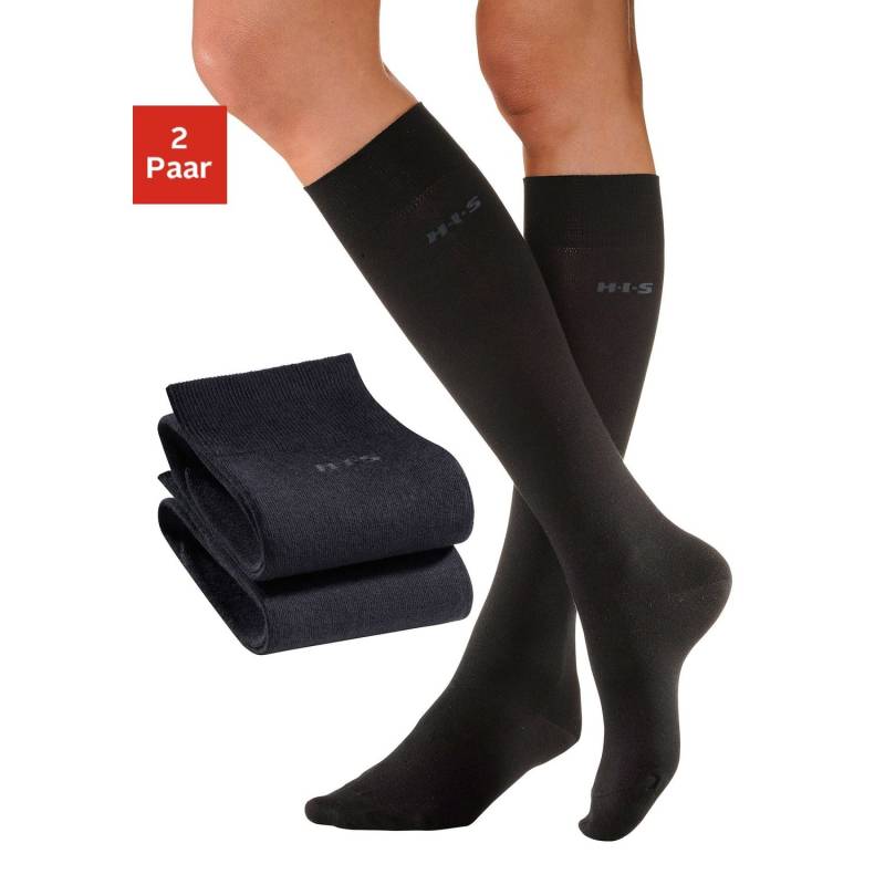 H.I.S Kniestrümpfe Damen schwarz Gr.39-42 von H.I.S