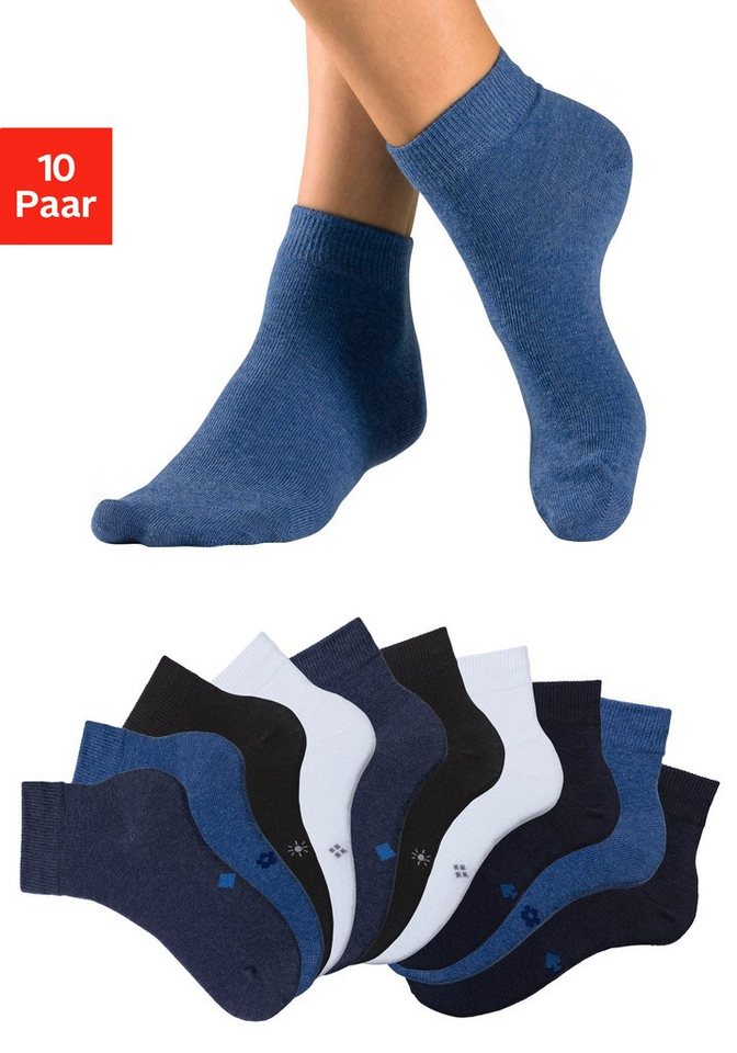 H.I.S Kurzsocken (Packung, 10-Paar) mit eingestrickten Symbolen von H.I.S