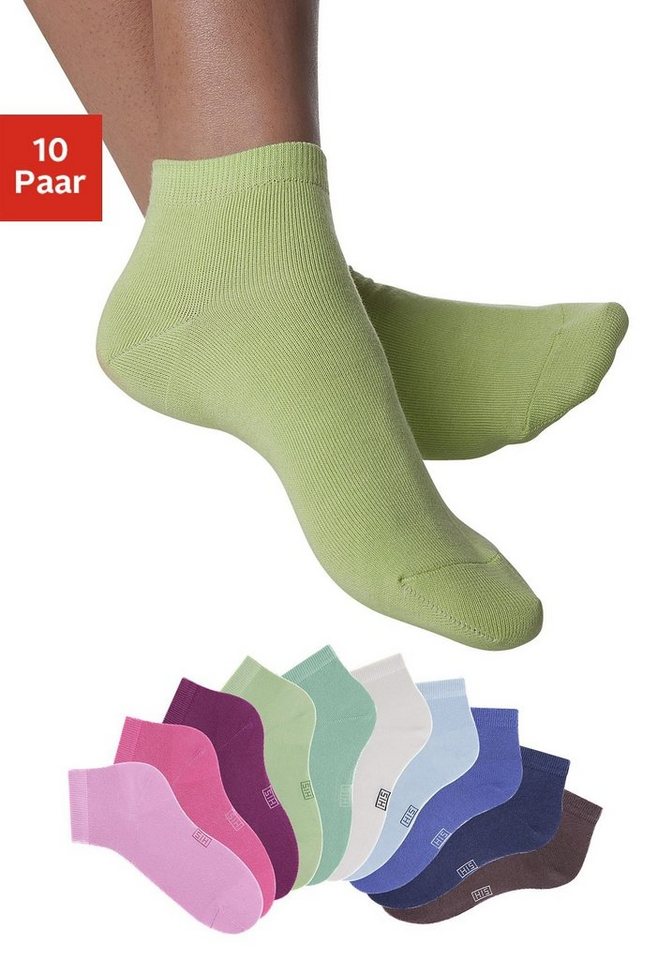 H.I.S Kurzsocken (Packung, 10-Paar) mit verstärkter Ferse und Spitze von H.I.S