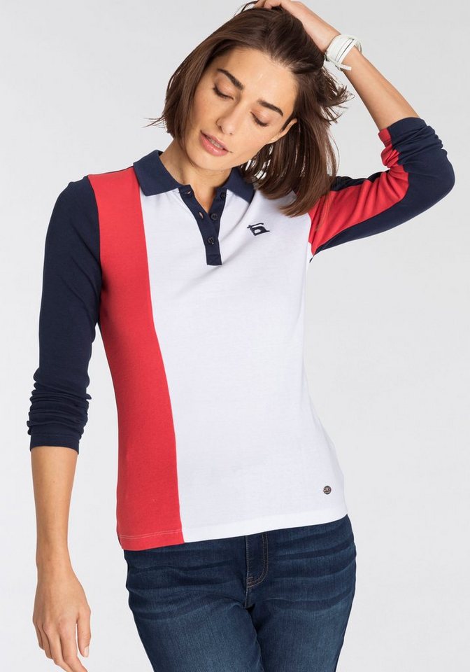 H.I.S Langarm-Poloshirt RUGBY SHIRT mit COLOR-BLOCK - NEUE KOLLEKTION von H.I.S