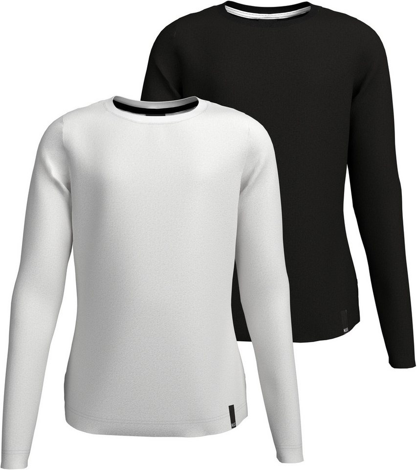 H.I.S Langarmshirt 2er Packung Shirts aus Rippware (2-tlg) NEU: H.I.S für TEENS! 2er Pack Basic Langarmshirts von H.I.S
