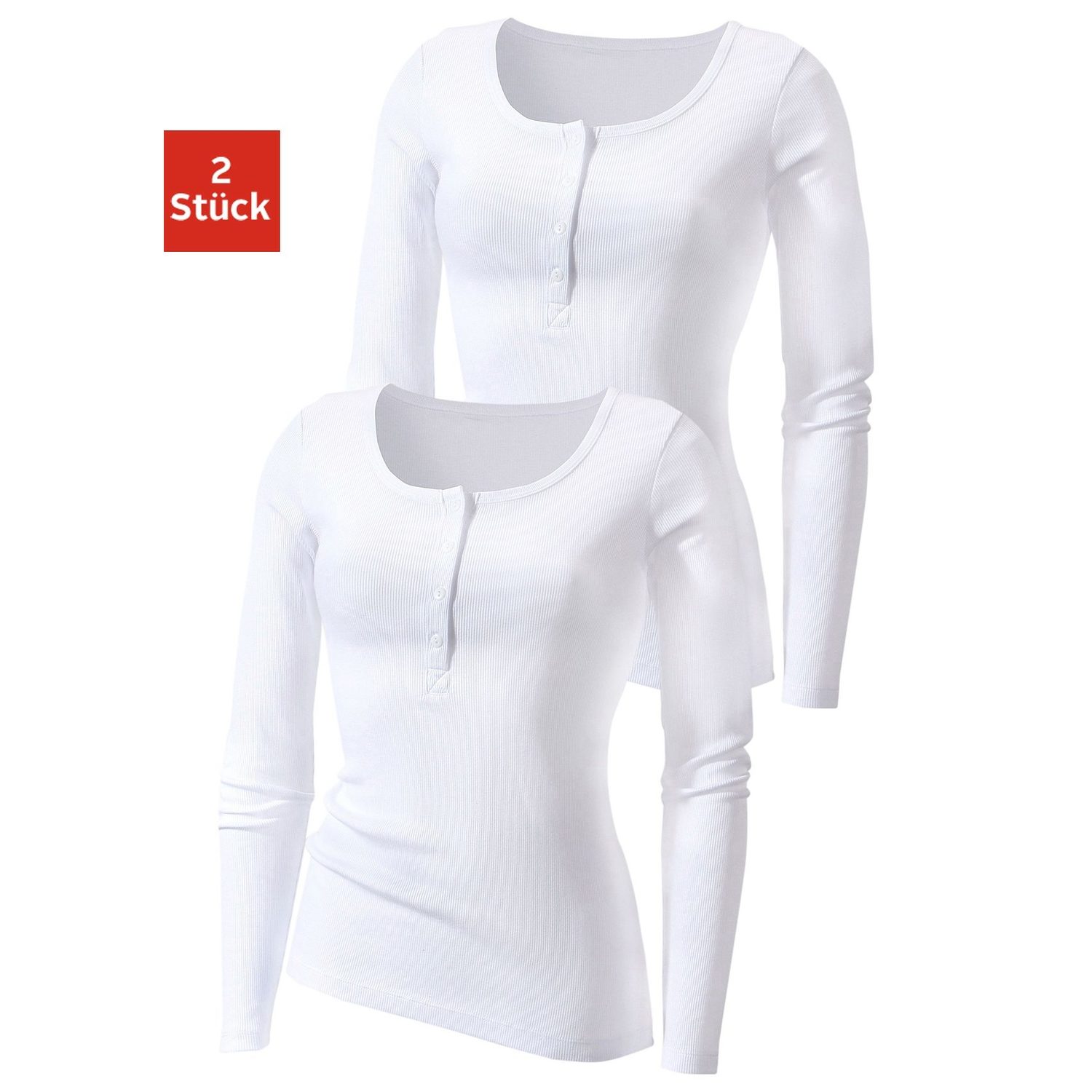 H.I.S Langarmshirt Damen weiß Gr.44/46 von H.I.S