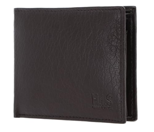 H.I.S Leder Geldbörse Wallet Brown Dunkelbraun von H.I.S