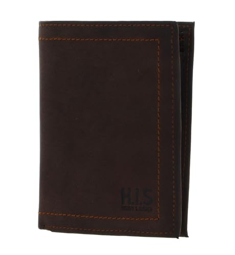 H.I.S Leder Geldbörse Wallet Brown braun von H.I.S
