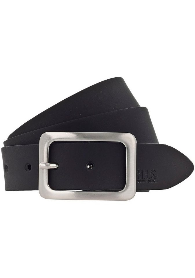 H.I.S Ledergürtel Schließe in glänzend satiniertem Silber - demnächste NEU bis Gr. 125! von H.I.S