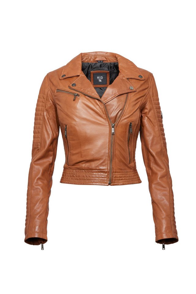 H.I.S Lederjacke (1-St) im Biker-Stil von H.I.S