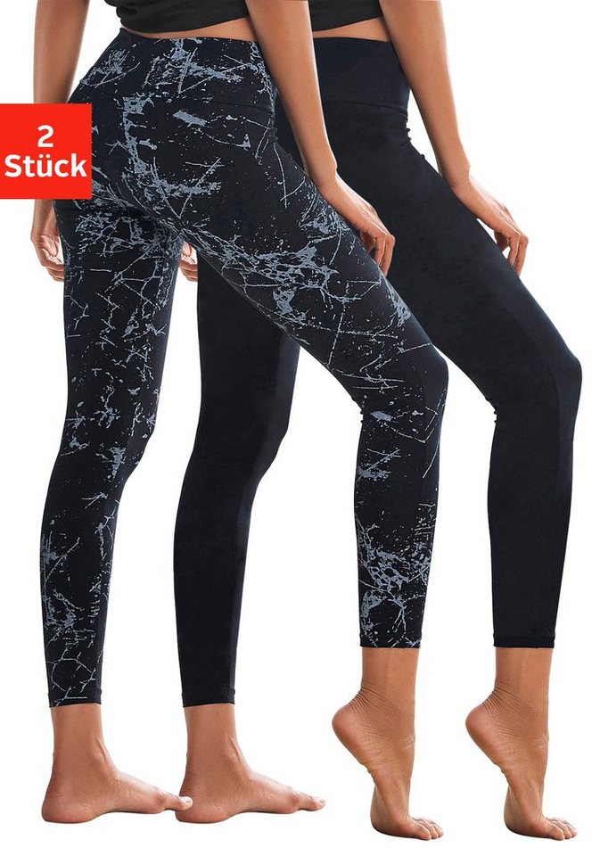 H.I.S Leggings (2er-Pack) in bedruckt und uni, Loungewear von H.I.S