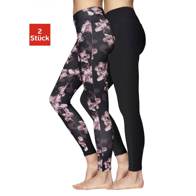 H.I.S Leggings Damen gemustert-schwarz, schwarz Gr.36/38 von H.I.S