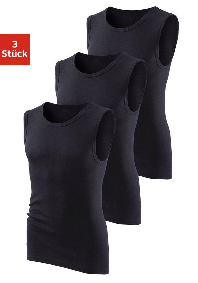 H.I.S Muscleshirt (3-tlg) ohne Seitennähte optimale Passform von H.I.S