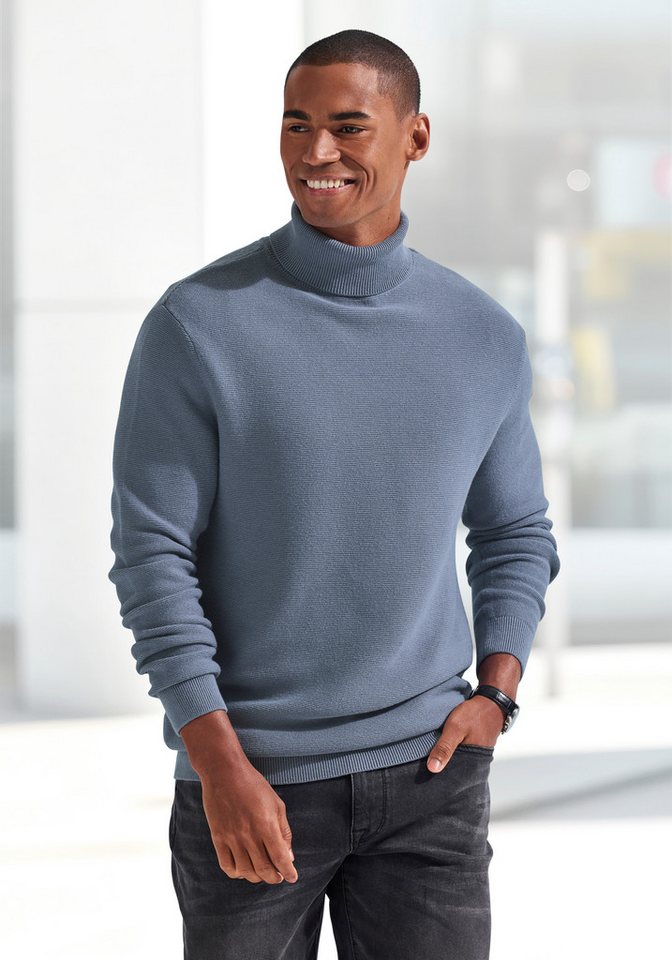 H.I.S Rollkragenpullover Strickpullover in modischer Struktur von H.I.S