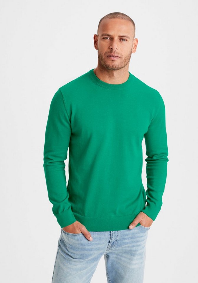 H.I.S Strickpullover Regular Fit, Langarm, Pullover aus Feinstrick, Baumwollmischung von H.I.S