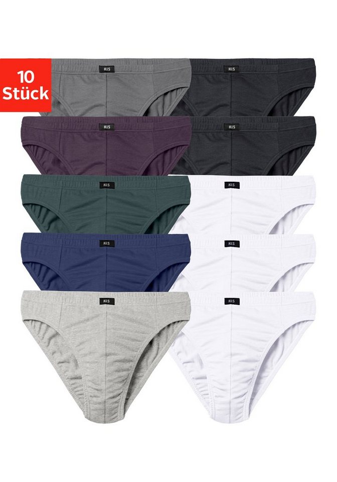 H.I.S Slip Männer Unterhose (Packung, 10-St) in Unifarben von H.I.S