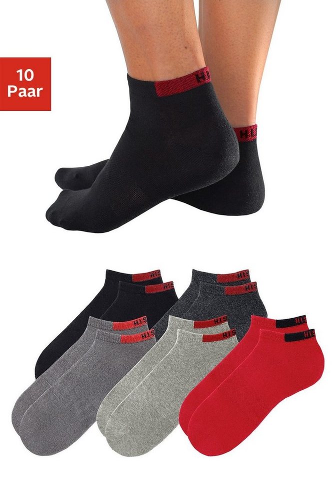 H.I.S Sneakersocken (Set, 10-Paar) mit verstärkten Belastungszonen von H.I.S