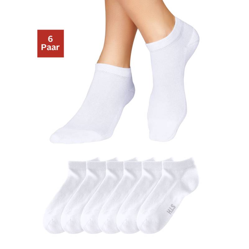 H.I.S Sneakersocken Damen 6x weiß Gr.43-46 von H.I.S