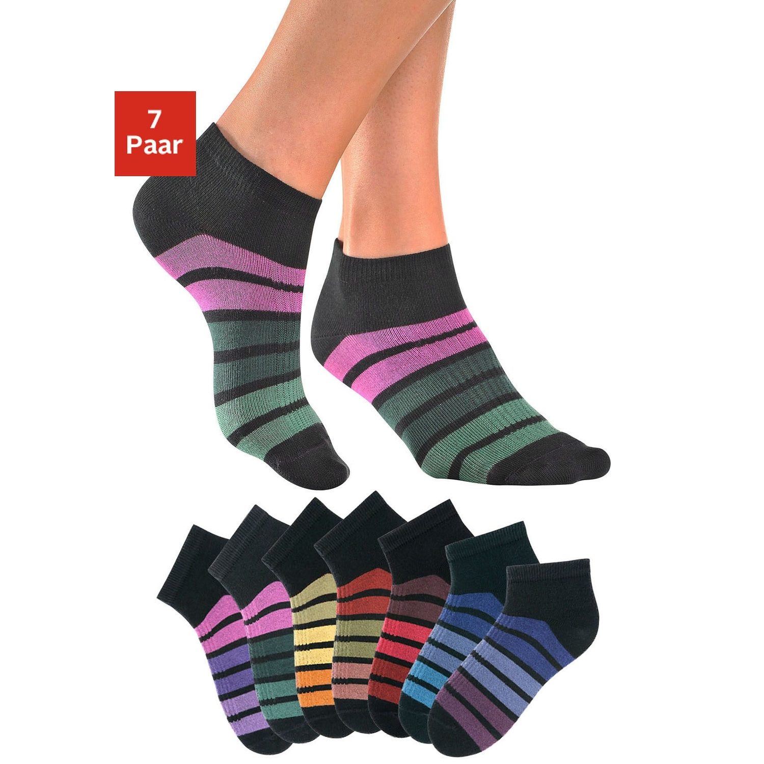 H.I.S Sneakersocken Damen schwarz Gr.39-42 von H.I.S