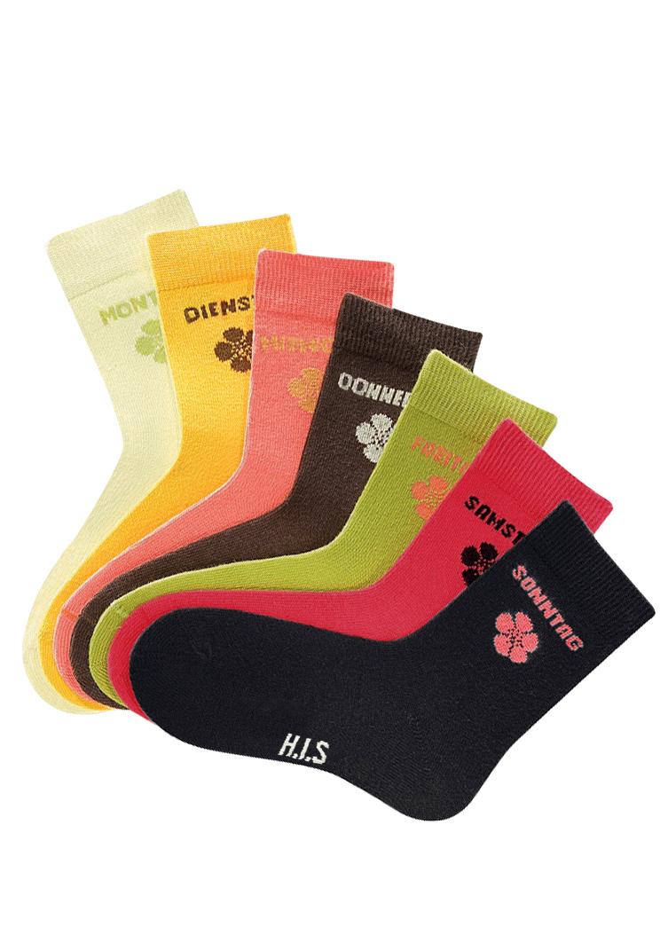 H.I.S Socken, (7 Paar), für Kinder mit Blumenmotiv von H.I.S