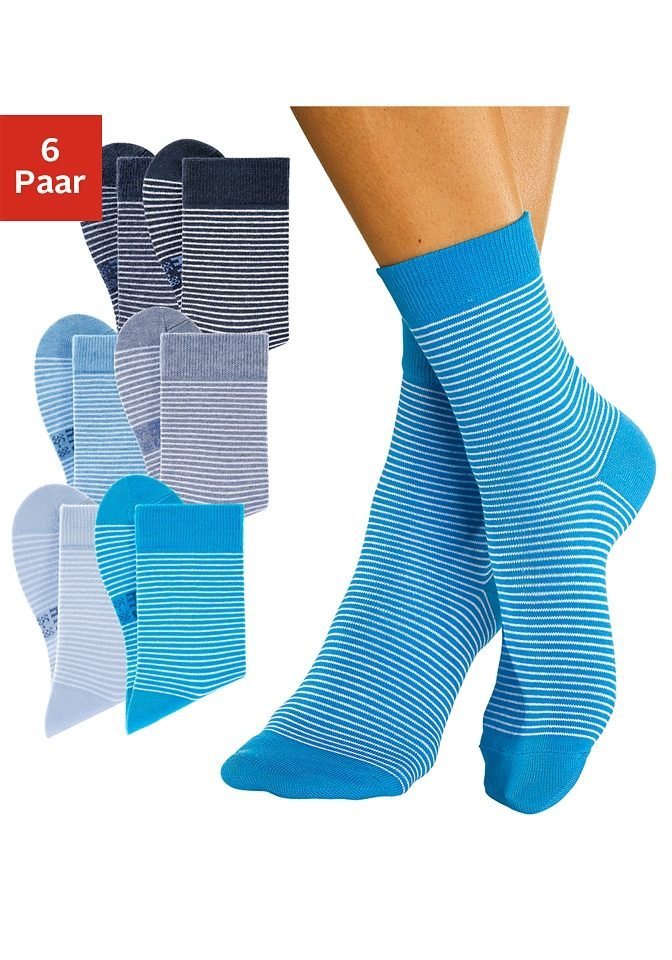 H.I.S Socken (Set, 6-Paar) mit druckfreiem Bündchen von H.I.S