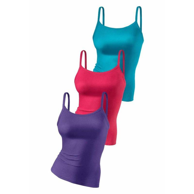 H.I.S Spaghettitop Damen lila, pink, türkis Gr.40/42 von H.I.S