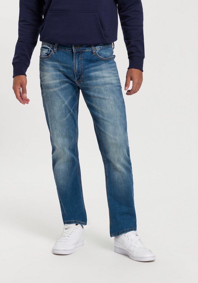 H.I.S Straight-Jeans DIX gerade Beinform, niedrige Leibhöhe, Used-Waschung von H.I.S