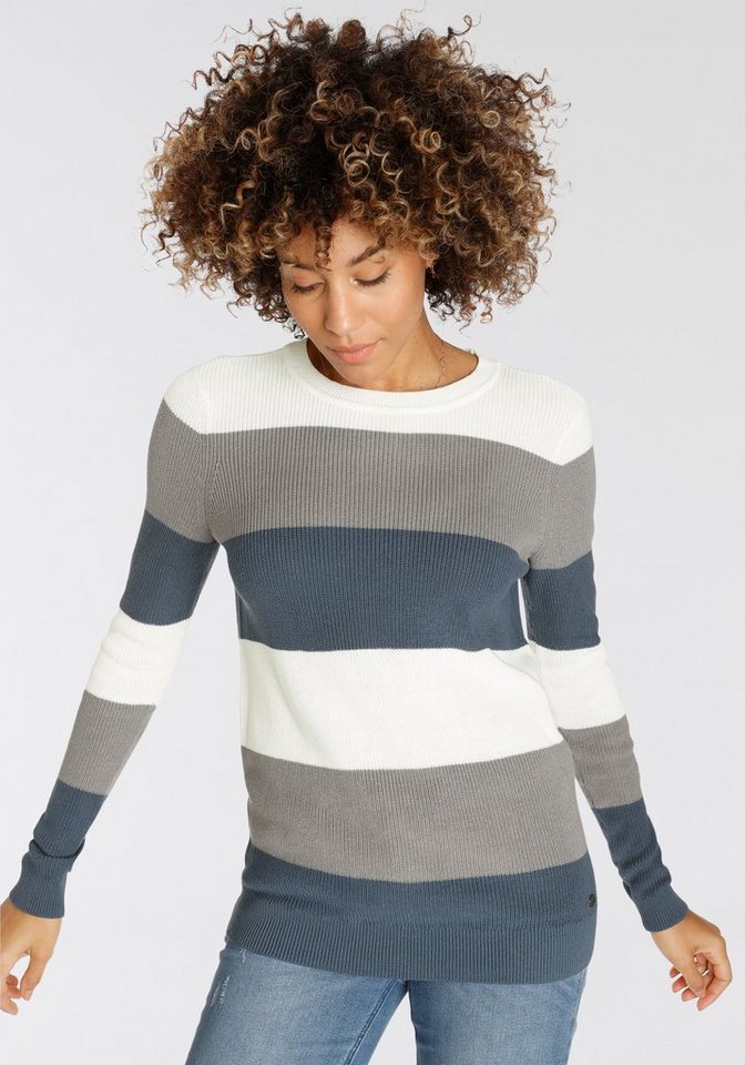 H.I.S Strickpullover in modischem Streifenmuster von H.I.S
