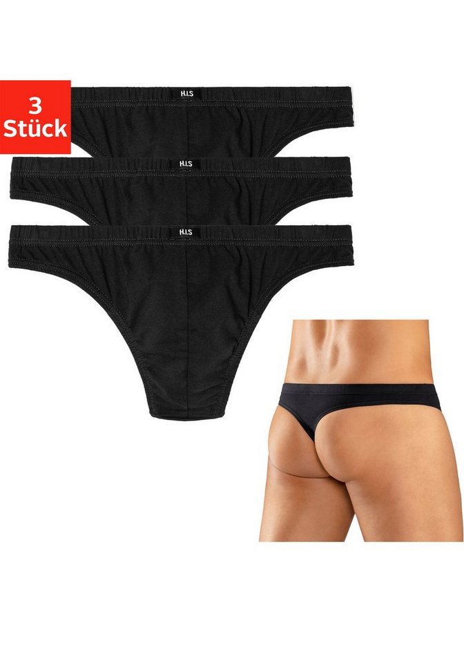 H.I.S String (Packung, 3-St) aus weichem Baumwoll-Stretch von H.I.S