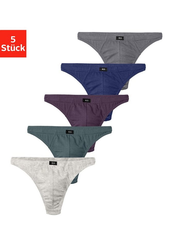 H.I.S String Herren Unterhose (Packung, 5-St) in Baumwollstretch-Qualität von H.I.S