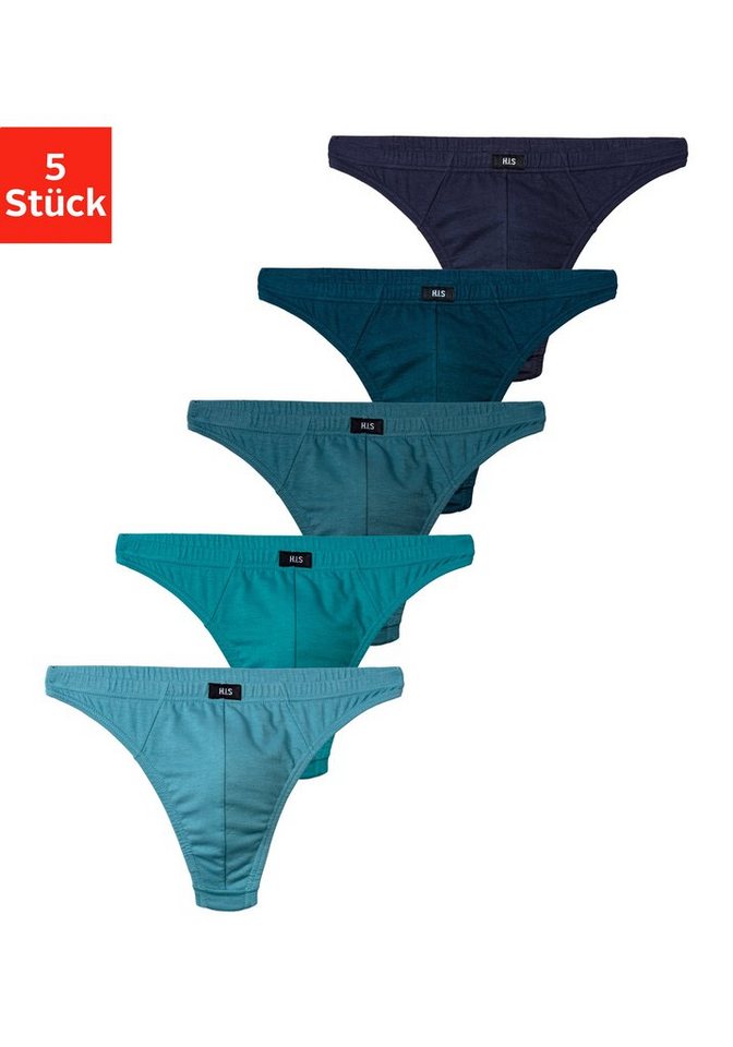 H.I.S String Herren Unterhose (Packung, 5-St) in Baumwollstretch-Qualität von H.I.S