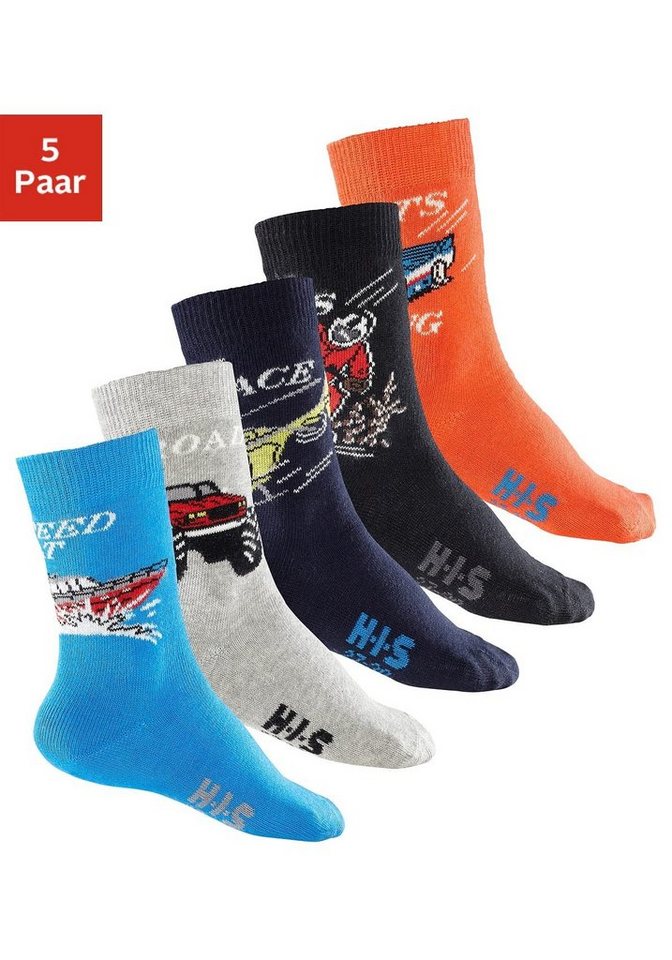 H.I.S Socken (5-Paar) mit Automotiven von H.I.S