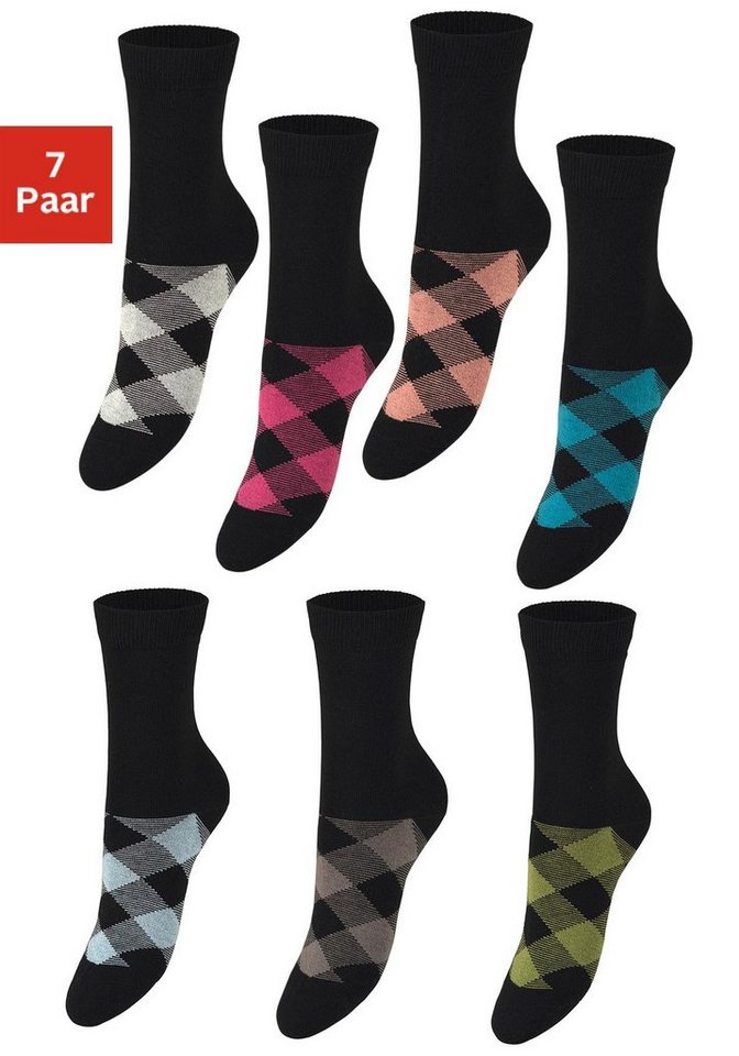 H.I.S Socken (7-Paar) in angesagtem Rhombenmuster von H.I.S